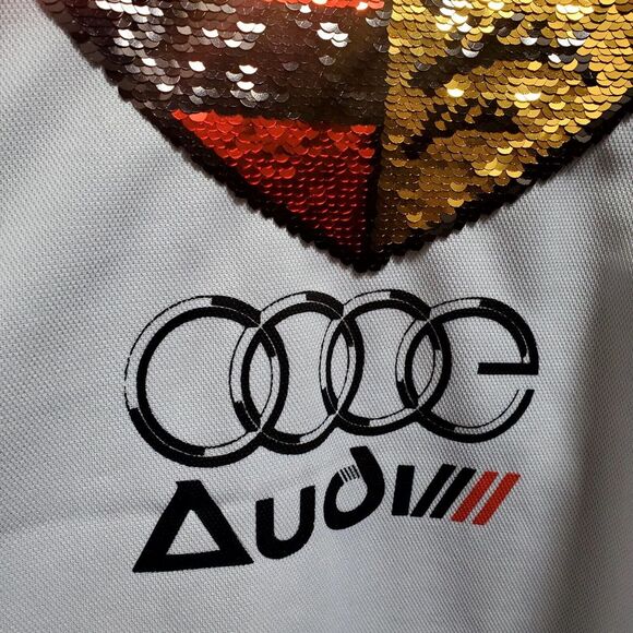 Bleecker & Mercer Jersey Audi Racing Stallion Streetwear Black/White/Red EUC - Picture 8 of 12